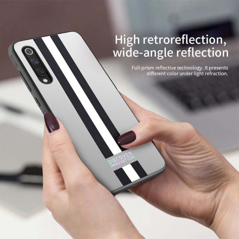 Hoesje voor Xiaomi Mi 9 Nillkin Zwart/wit Gestreepte Patronen
