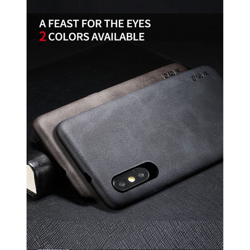 Hoesje voor Xiaomi Mi 9 Vintage Serie Leer