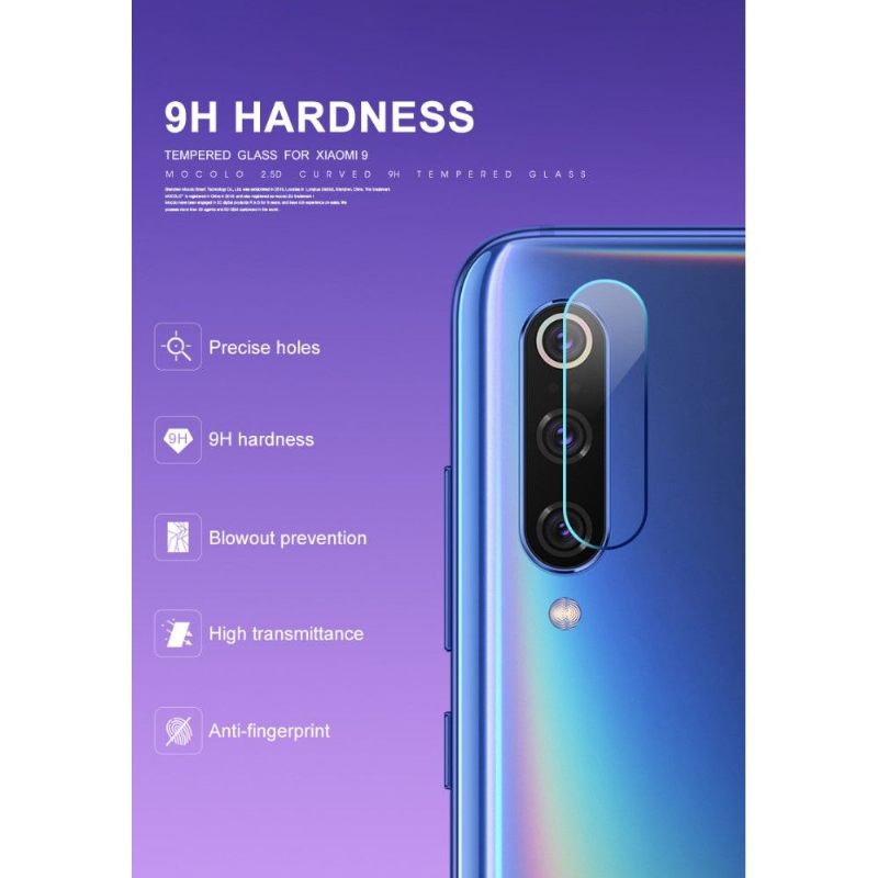 Telefoonhoesje voor Xiaomi Mi 9 - Gehard Glas Voor Achteruitrijcameralens