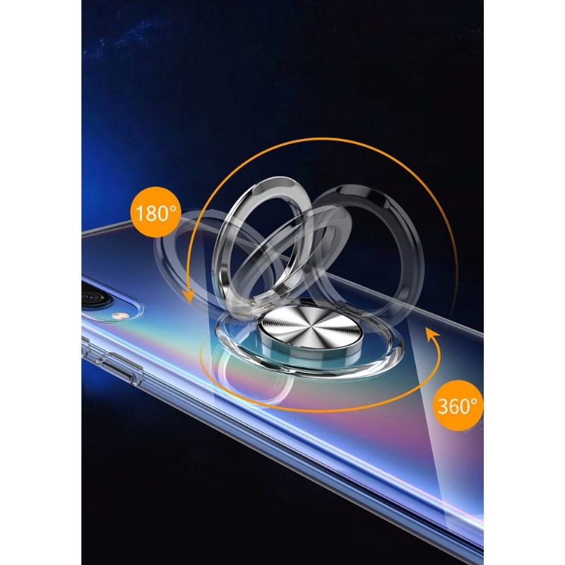 Telefoonhoesje voor Xiaomi Mi 9 Met Magnetische Ring - Transparant Zwart