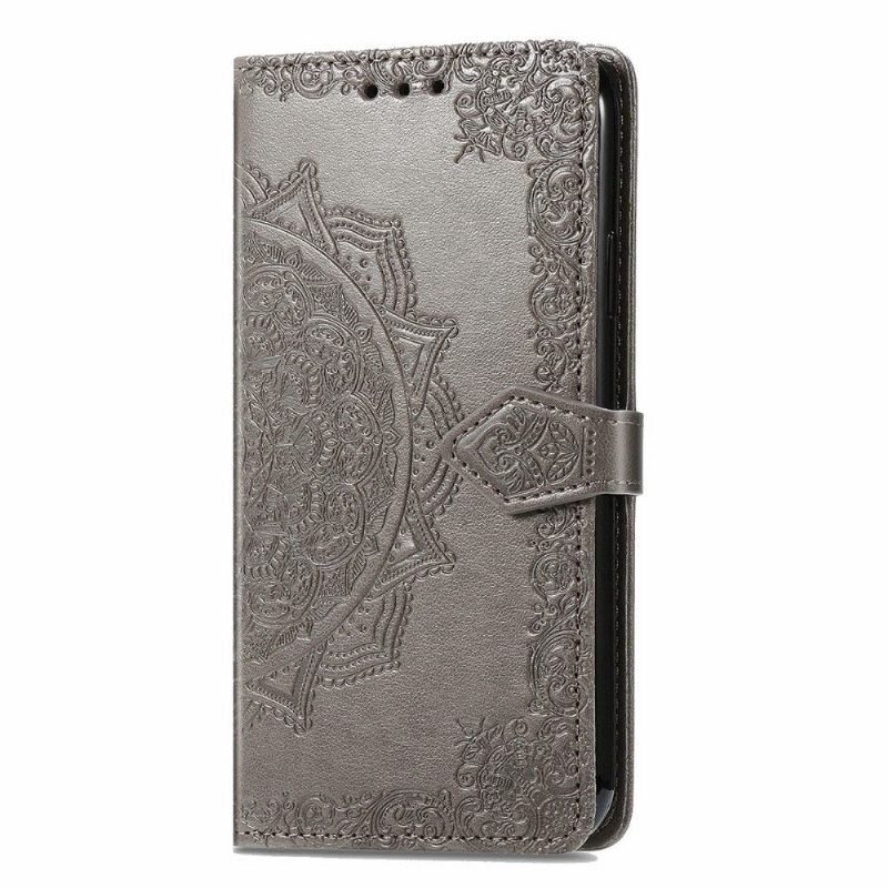 Flip Case voor iPhone 13 Mini Mandala Van Kunstleer Met Reliëf