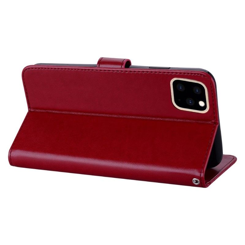 Folio-hoesje voor iPhone 13 Mini Anti-fall Uil Met Reliëf