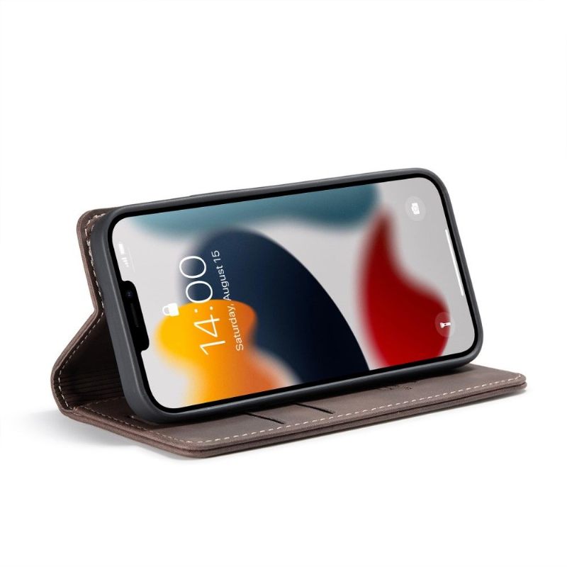 Folio-hoesje voor iPhone 13 Mini Retro Imitatieleren Golia's