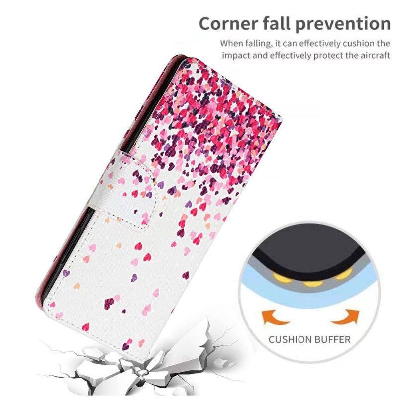 Leren Hoesje voor iPhone 13 Mini Bescherming Hartpatronen