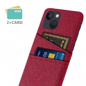 Telefoonhoesje voor iPhone 13 Mini Stoffen Kaarthouder