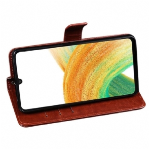 Folio-hoesje voor Samsung Galaxy A33 5G Idewei Folio Ledereffect