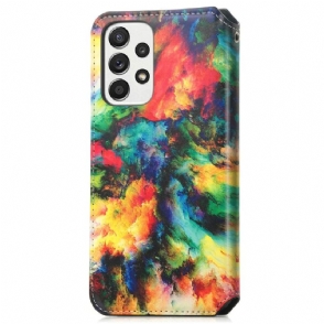 Folio-hoesje voor Samsung Galaxy A33 5G Iriserende Cloud Flip Flap