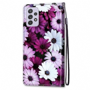 Folio-hoesje voor Samsung Galaxy A33 5G Kleurrijke Madeliefjes