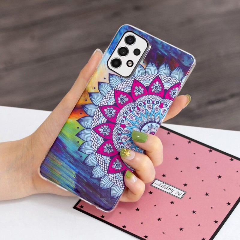 Hoesje voor Samsung Galaxy A33 5G Lichtgevende Kleurrijke Mandala