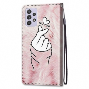 Leren Hoesje voor Samsung Galaxy A33 5G Koreaans Hart