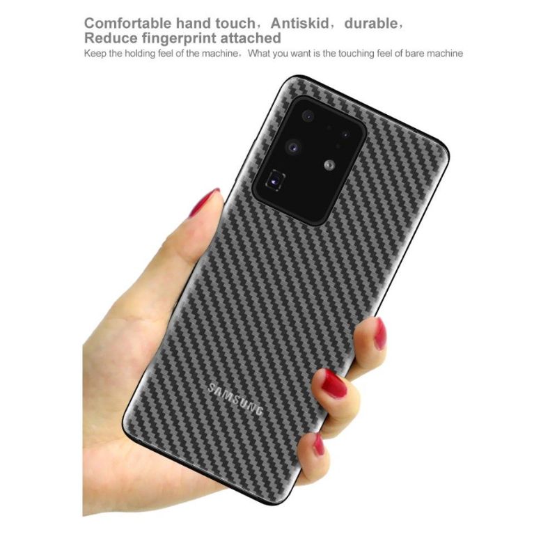 2 Carbon-Stijl Achterfilms Voor Samsung Galaxy S20 Ultra