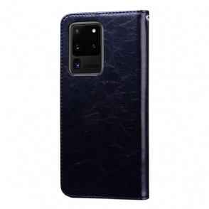 Cover voor Samsung Galaxy S20 Ultra Luxe Vintage Leereffect