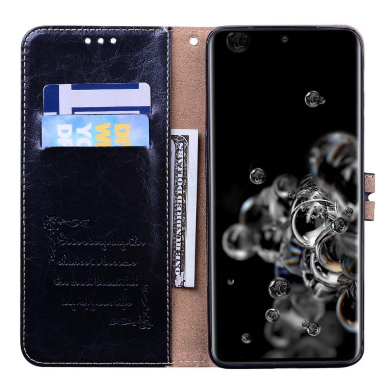 Cover voor Samsung Galaxy S20 Ultra Luxe Vintage Leereffect