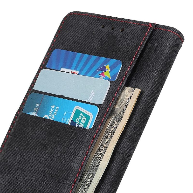 Flip Case voor Samsung Galaxy S20 Ultra Stoffen Bekleding Met Naden