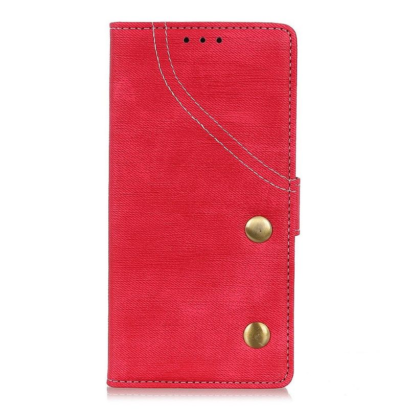 Flip Case voor Samsung Galaxy S20 Ultra Stoffen Bekleding Met Naden