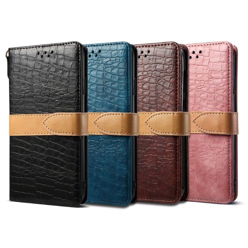 Folio-hoesje voor Samsung Galaxy S20 Ultra Anti-fall Krokodillenleereffect
