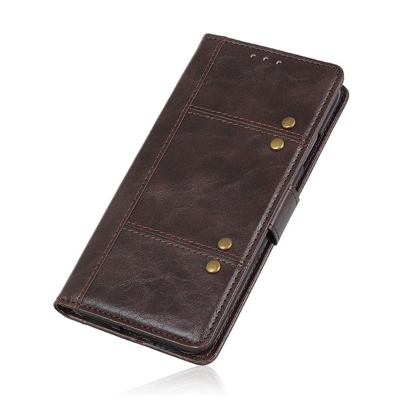 Folio-hoesje voor Samsung Galaxy S20 Ultra Leerstijl Met Studs
