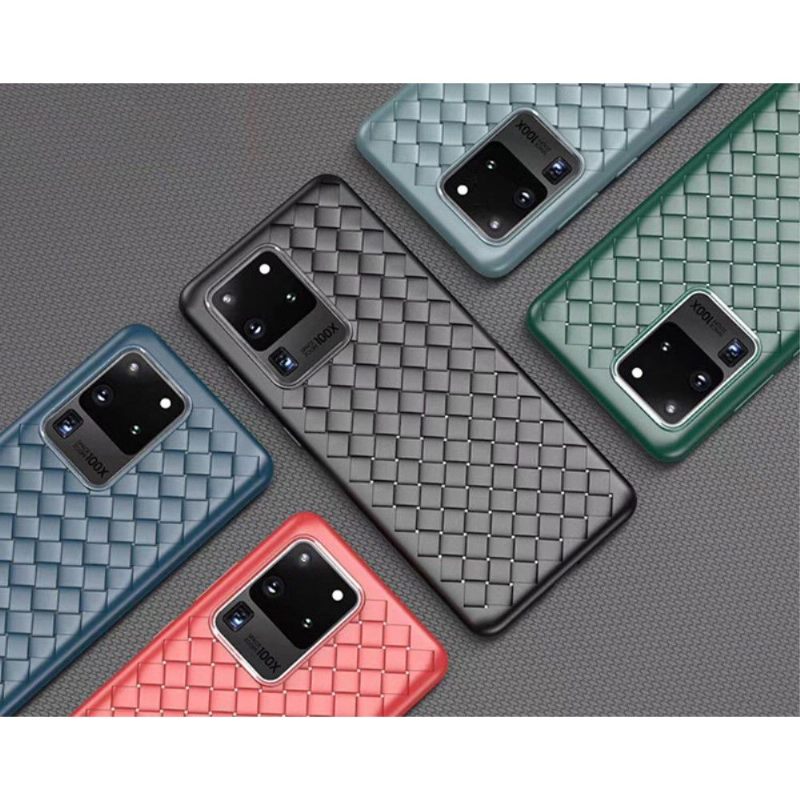 Hoesje voor Samsung Galaxy S20 Ultra Anti-fall Geweven Effect