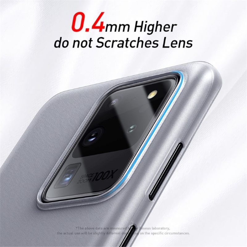 Hoesje voor Samsung Galaxy S20 Ultra Dunne Pasvorm - Dun Semi-transparant Wit