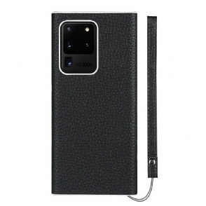 Hoesje voor Samsung Galaxy S20 Ultra Leereffect Met Riem