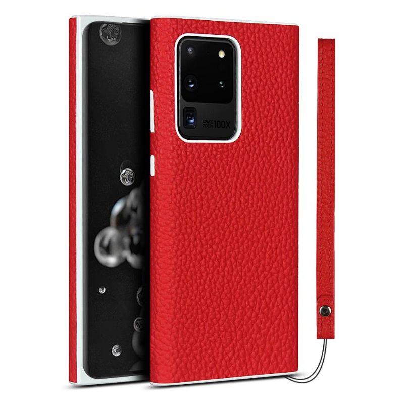 Hoesje voor Samsung Galaxy S20 Ultra Leereffect Met Riem