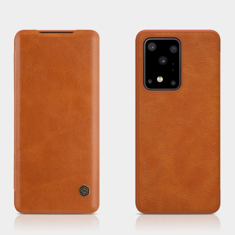 Leren Hoesje voor Samsung Galaxy S20 Ultra Bescherming Qin-serie Kunstleren Hoes