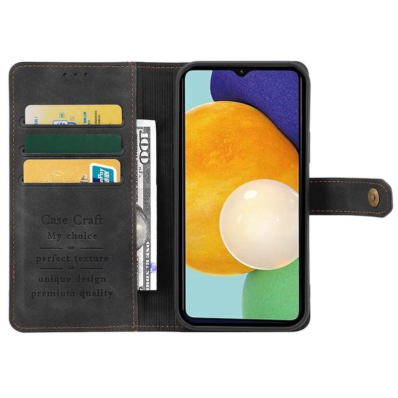 Folio-hoesje voor Samsung Galaxy S22 5G Bescherming Hoesje Case Craft Met Stiksels