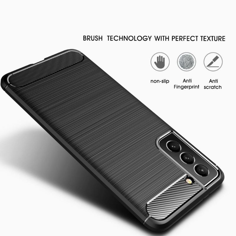 Hoesje voor Samsung Galaxy S22 5G Geborsteld Siliconeneffect