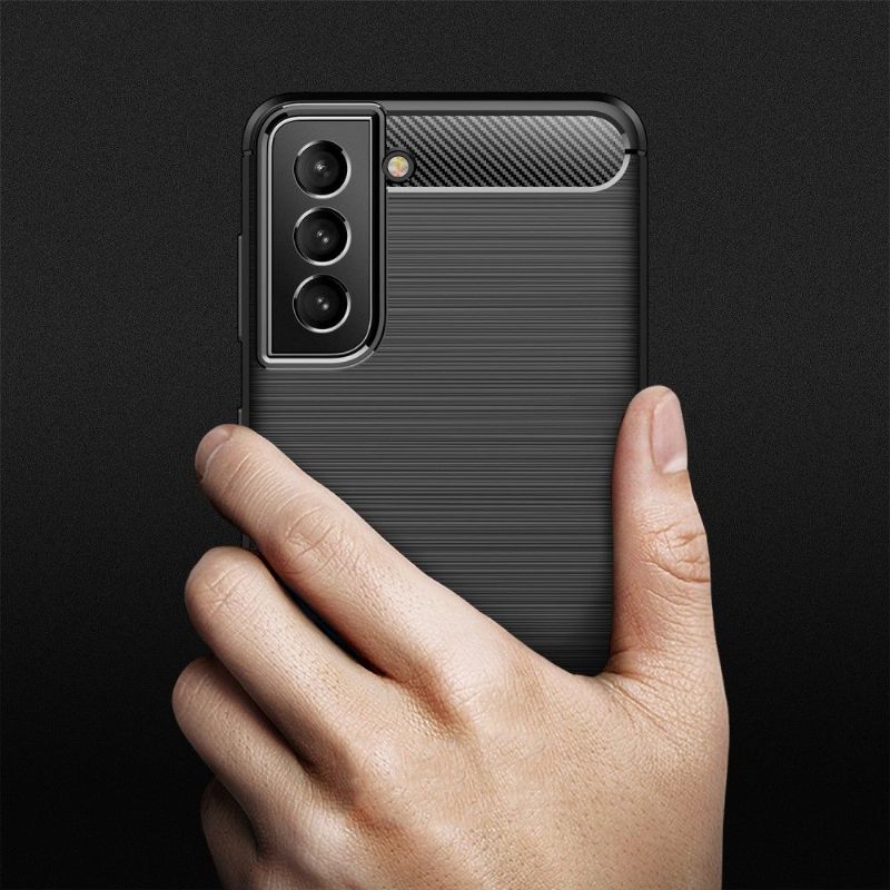 Hoesje voor Samsung Galaxy S22 5G Geborsteld Siliconeneffect