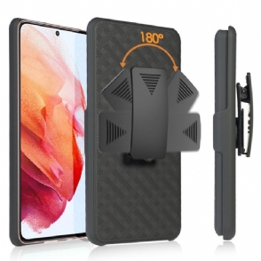 Telefoonhoesje voor Samsung Galaxy S22 5G Bescherming Integraal Met Riemclip