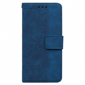 Flip Case voor Oppo Reno 8 Lite Met Ketting Patroon Met Bandjes
