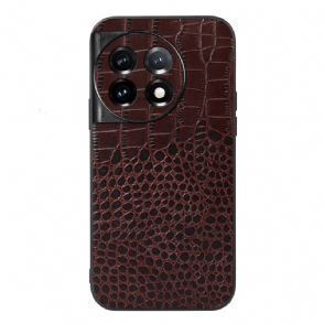 Hoesje voor OnePlus 11 5G Echt Leer Met Krokodiltextuur