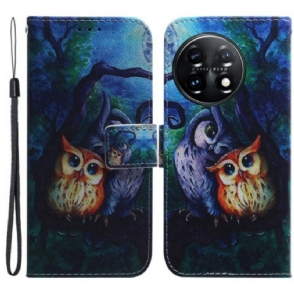 Leren Hoesje voor OnePlus 11 5G Schilderij Van Uilen