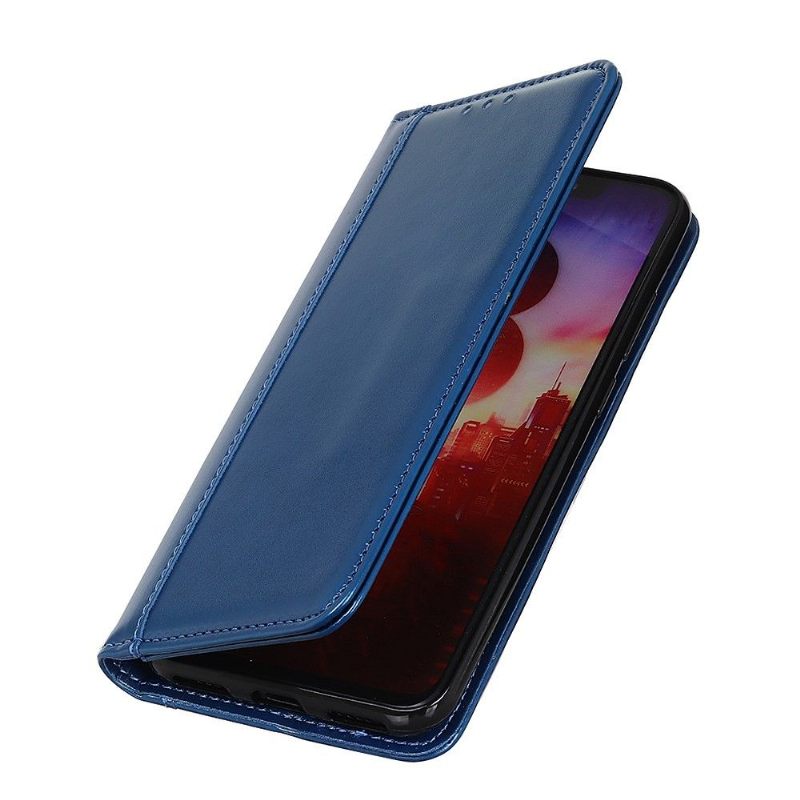 Cover voor Samsung Galaxy A71 Folio-hoesje Imitatieleer - Blauw