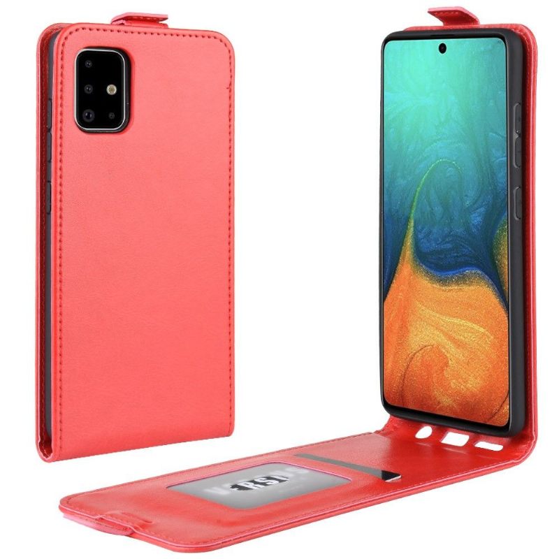 Cover voor Samsung Galaxy A71 Folio-hoesje Verticaal Kunstleer