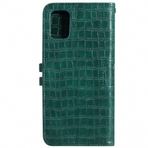 Flip Case voor Samsung Galaxy A71 Leerstijl Met Krokodilleneffect