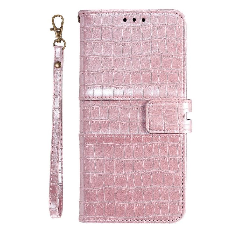 Flip Case voor Samsung Galaxy A71 Leerstijl Met Krokodilleneffect
