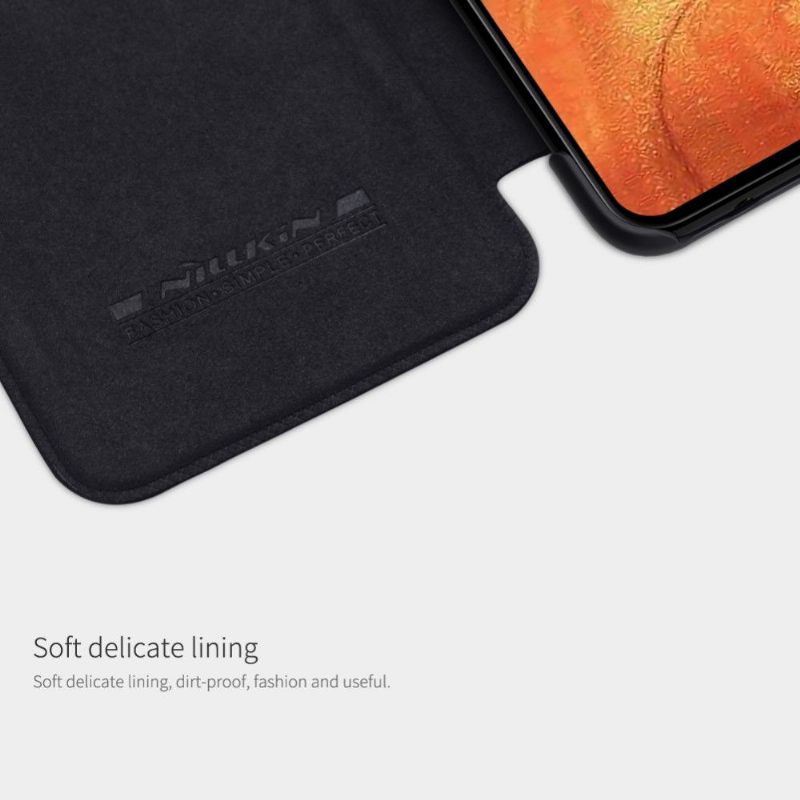 Flip Case voor Samsung Galaxy A71 Nillkin Faux Leather Cover - Zwart