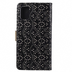 Folio-hoesje voor Samsung Galaxy A71 Anti-fall Romantiek Met Riem