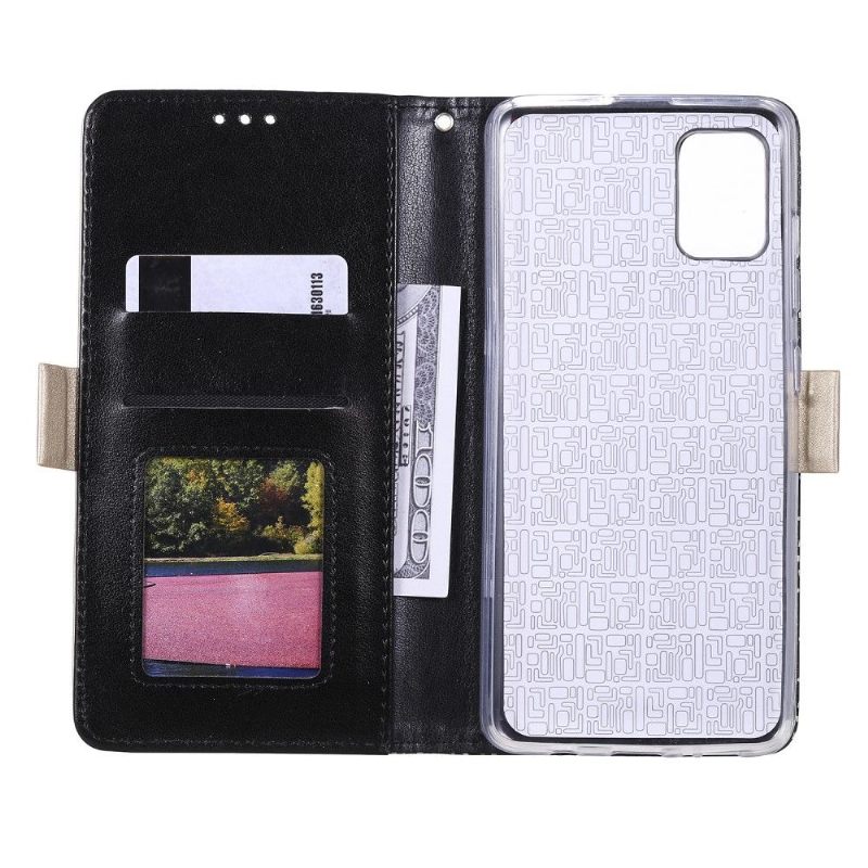 Folio-hoesje voor Samsung Galaxy A71 Anti-fall Romantiek Met Riem