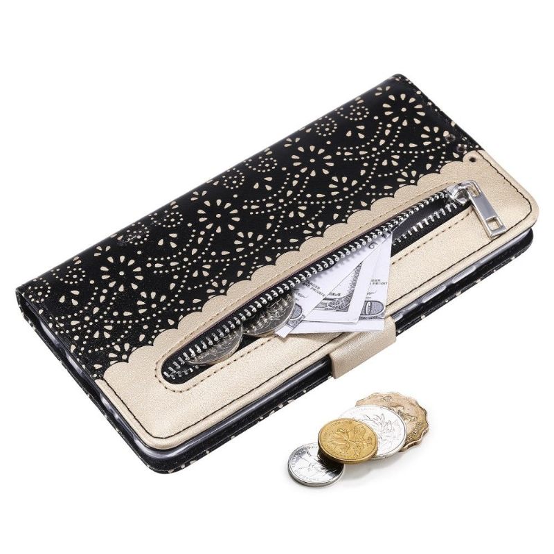 Folio-hoesje voor Samsung Galaxy A71 Anti-fall Romantiek Met Riem