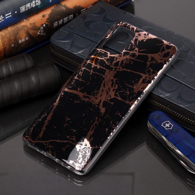 Hoesje voor Samsung Galaxy A71 Gel In Marmerstijl