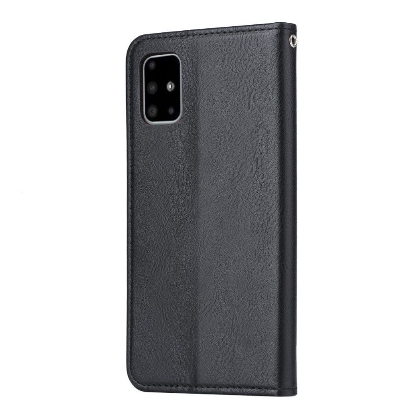 Leren Hoesje voor Samsung Galaxy A71 Leren Effect Stand Case