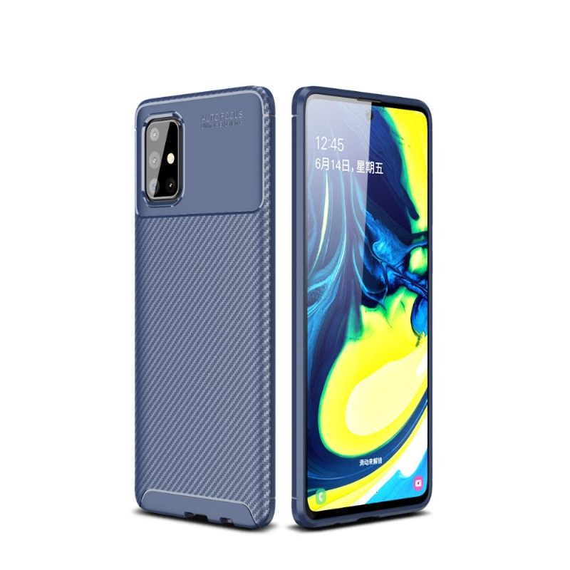 Telefoonhoesje voor Samsung Galaxy A71 Gel Koolstofvezel Stijl