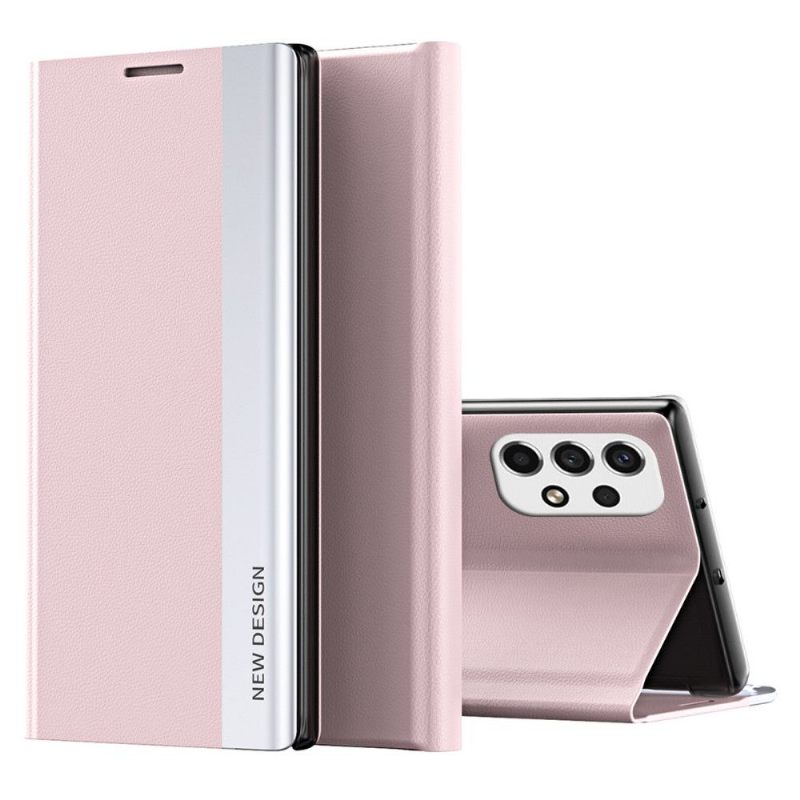 Cover voor Samsung Galaxy A53 5G Zakelijke Magneet Met Leereffect