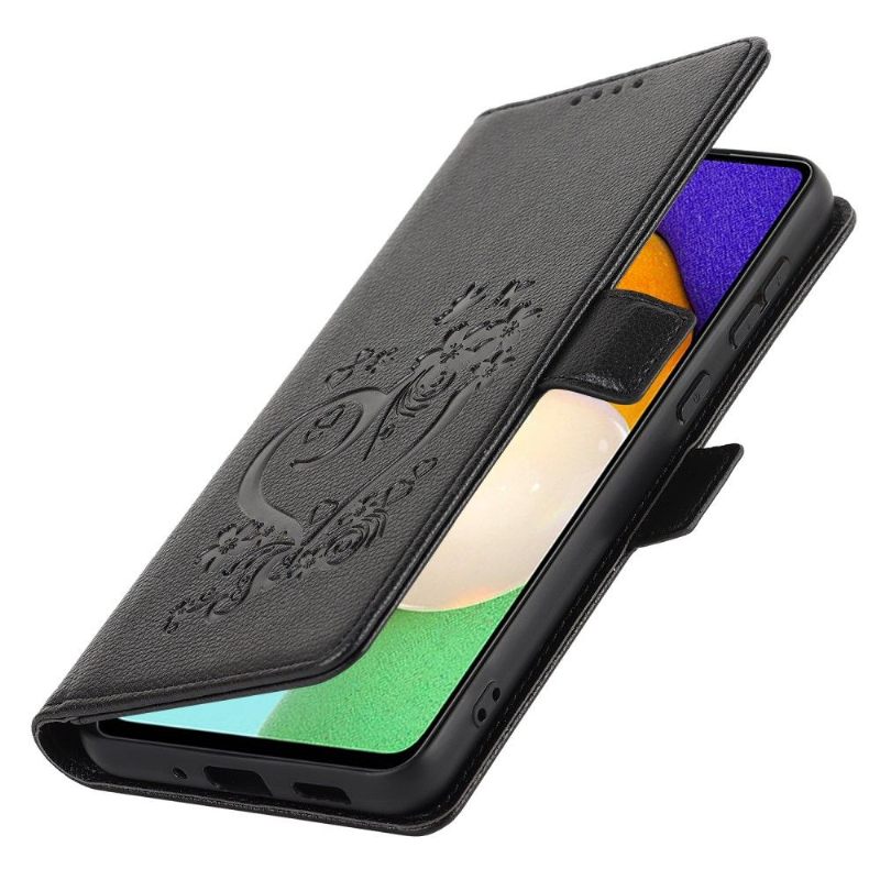 Folio-hoesje voor Samsung Galaxy A53 5G Anti-fall Bloemen Hart