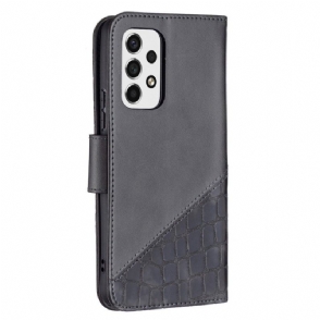 Folio-hoesje voor Samsung Galaxy A53 5G Croc Aspect Leereffect