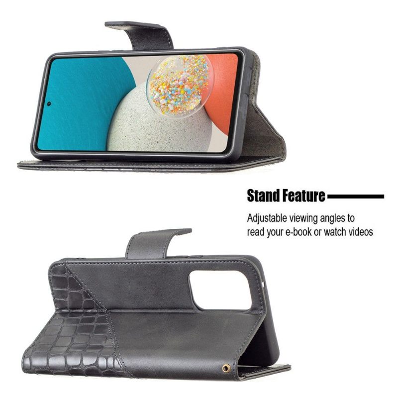 Folio-hoesje voor Samsung Galaxy A53 5G Croc Aspect Leereffect