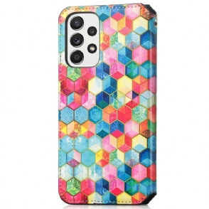 Folio-hoesje voor Samsung Galaxy A53 5G Gekleurde Blokjes