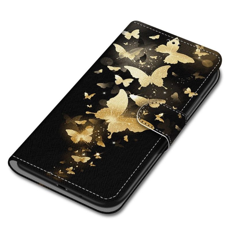 Folio-hoesje voor Samsung Galaxy A53 5G Gouden Vlinders Illustratie